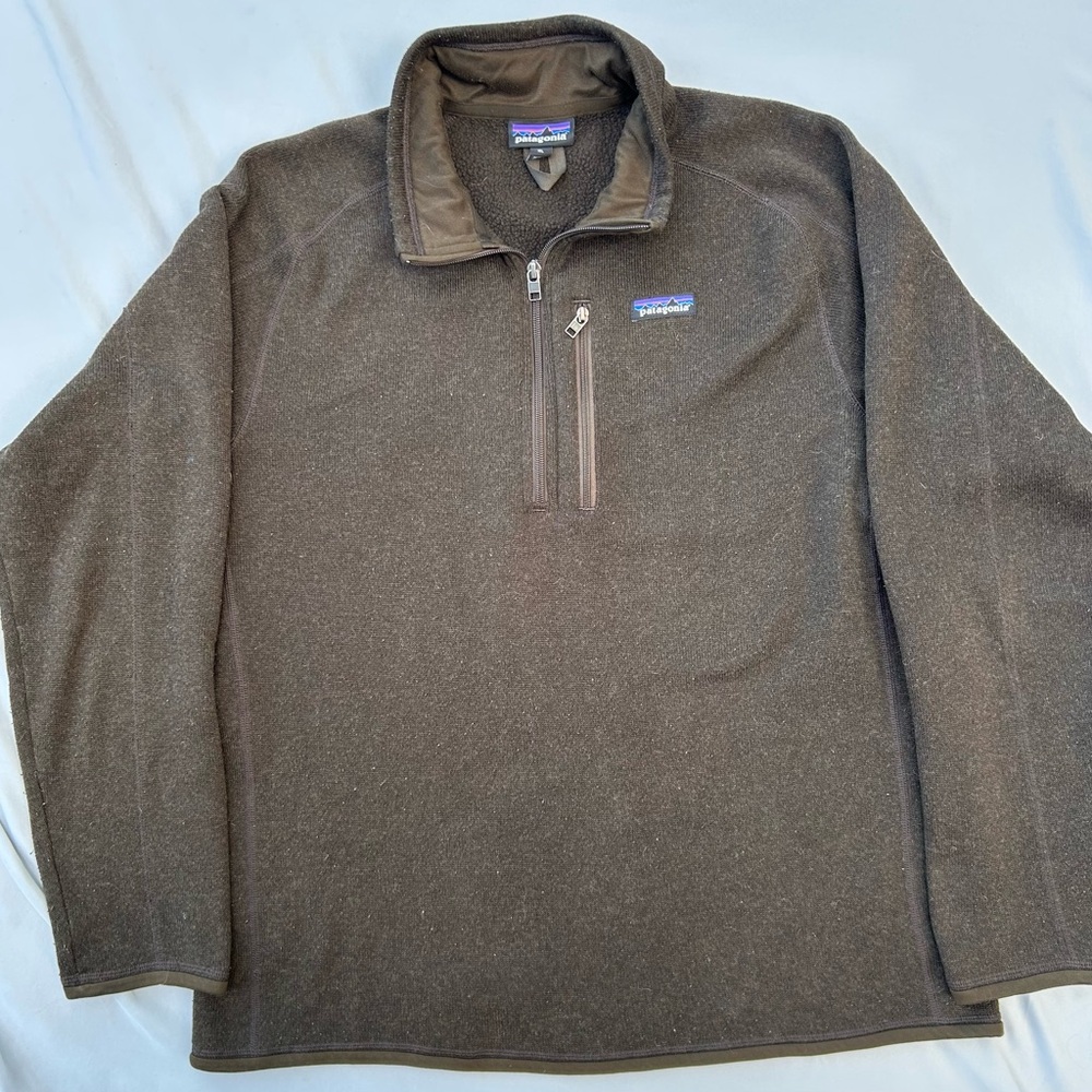 Patagonia Men's Zip-Up Sweater in Brown